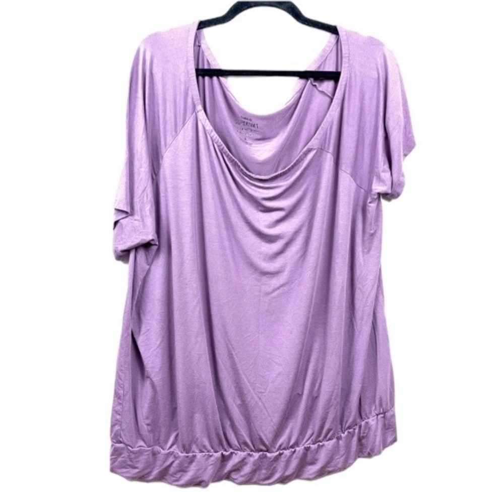 Torrid Plus Size Purple Short Sleeve Tee, Size 3 (3X)